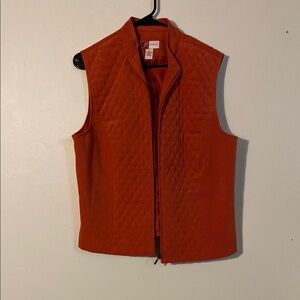 JM Collection Quilted Vest - Orange